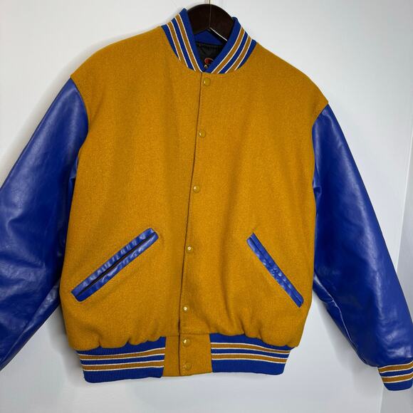 Vtg Varsity Letterman Jacket Game Sportswear Leather & Wool Men's L - Picture 4 of 14